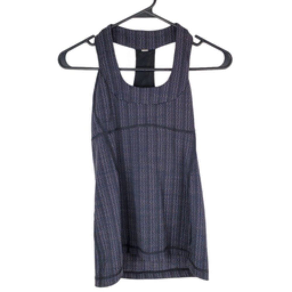 Lululemon T Back Tank Top Built In Bra Running Sports Yoga Womens Lulu Mesh